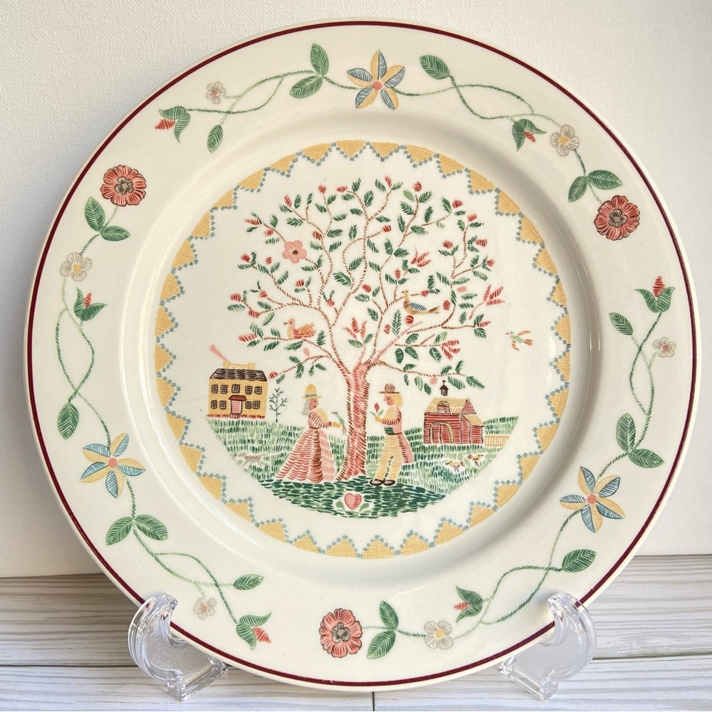 Villeroy & Boch American Sampler Luxembourg luncheon plate village scene vintage